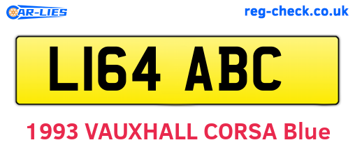 L164ABC are the vehicle registration plates.
