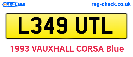 L349UTL are the vehicle registration plates.