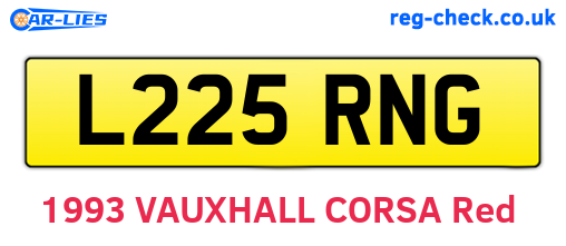 L225RNG are the vehicle registration plates.
