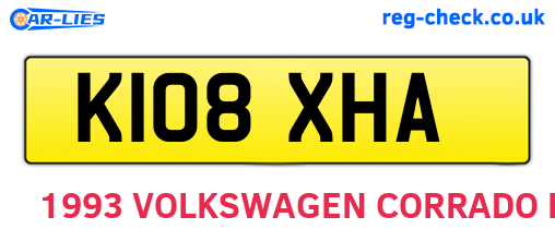 K108XHA are the vehicle registration plates.