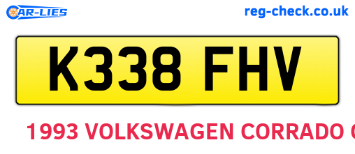 K338FHV are the vehicle registration plates.