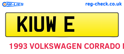 K1UWE are the vehicle registration plates.