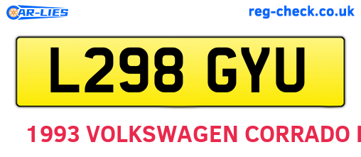 L298GYU are the vehicle registration plates.