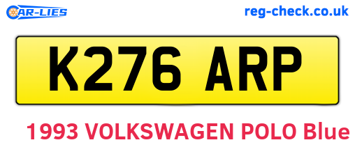 K276ARP are the vehicle registration plates.