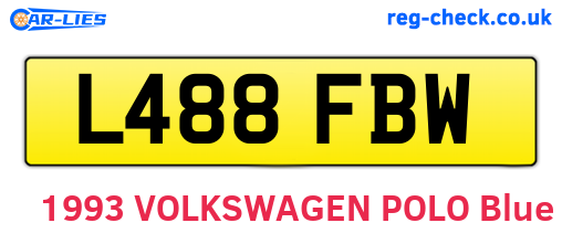 L488FBW are the vehicle registration plates.
