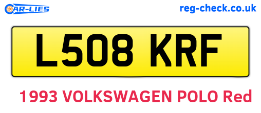 L508KRF are the vehicle registration plates.