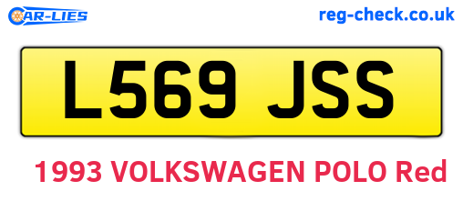 L569JSS are the vehicle registration plates.