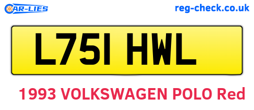 L751HWL are the vehicle registration plates.
