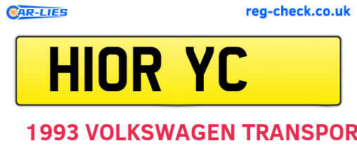 H10RYC are the vehicle registration plates.
