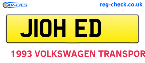 J10HED are the vehicle registration plates.