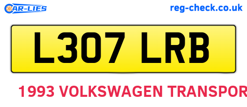 L307LRB are the vehicle registration plates.