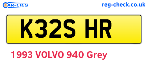 K32SHR are the vehicle registration plates.