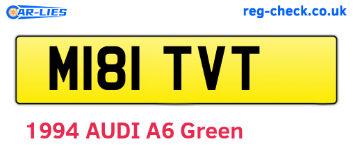 M181TVT are the vehicle registration plates.
