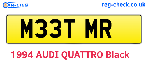 M33TMR are the vehicle registration plates.