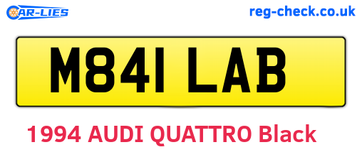 M841LAB are the vehicle registration plates.