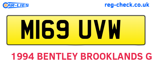 M169UVW are the vehicle registration plates.