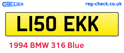 L150EKK are the vehicle registration plates.