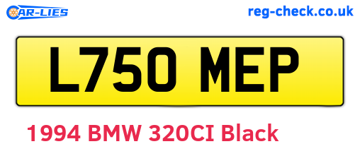 L750MEP are the vehicle registration plates.