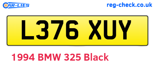 L376XUY are the vehicle registration plates.