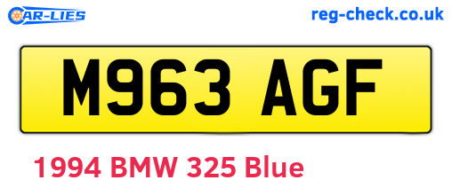 M963AGF are the vehicle registration plates.