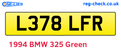 L378LFR are the vehicle registration plates.