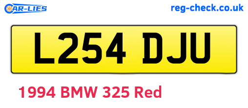 L254DJU are the vehicle registration plates.