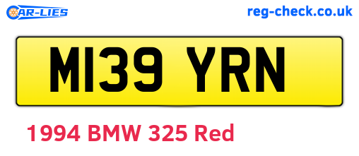 M139YRN are the vehicle registration plates.