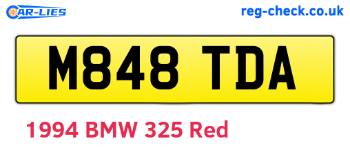 M848TDA are the vehicle registration plates.