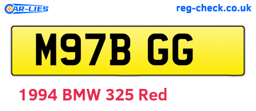 M97BGG are the vehicle registration plates.