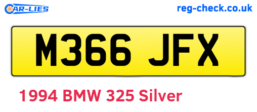 M366JFX are the vehicle registration plates.