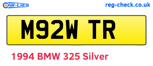 M92WTR are the vehicle registration plates.