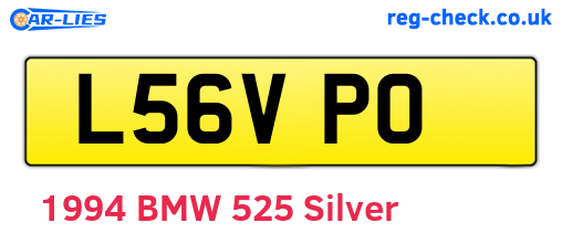 L56VPO are the vehicle registration plates.