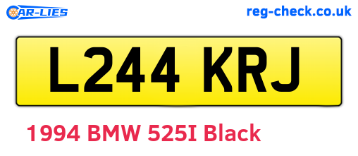 L244KRJ are the vehicle registration plates.