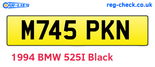 M745PKN are the vehicle registration plates.