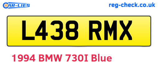 L438RMX are the vehicle registration plates.