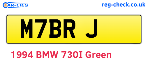 M7BRJ are the vehicle registration plates.