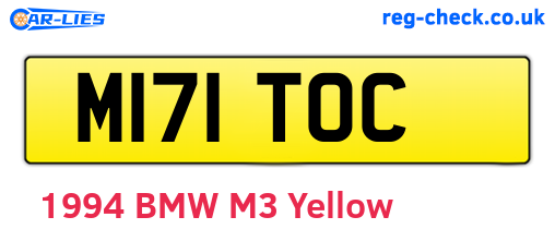 M171TOC are the vehicle registration plates.