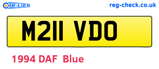 M211VDO are the vehicle registration plates.