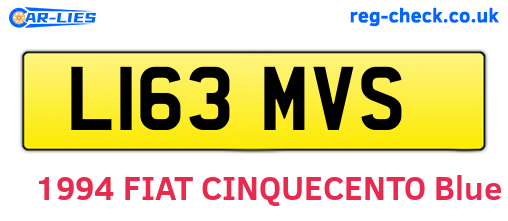 L163MVS are the vehicle registration plates.