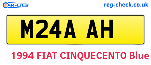 M24AAH are the vehicle registration plates.