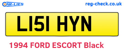 L151HYN are the vehicle registration plates.