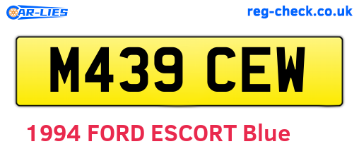 M439CEW are the vehicle registration plates.