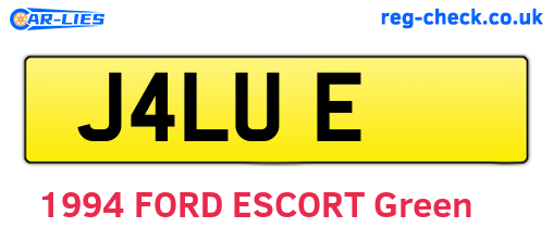 J4LUE are the vehicle registration plates.
