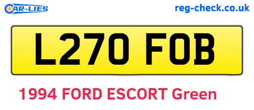 L270FOB are the vehicle registration plates.