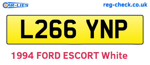 L266YNP are the vehicle registration plates.