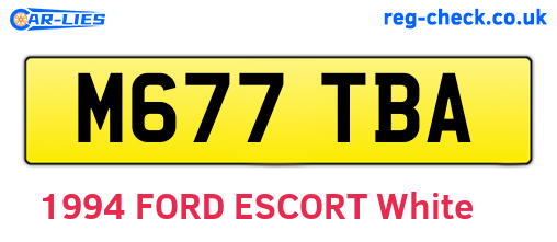 M677TBA are the vehicle registration plates.