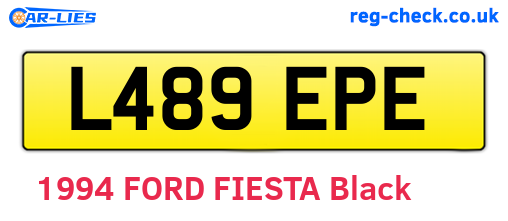 L489EPE are the vehicle registration plates.