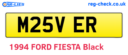 M25VER are the vehicle registration plates.