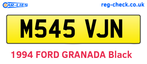 M545VJN are the vehicle registration plates.