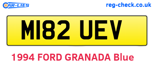 M182UEV are the vehicle registration plates.